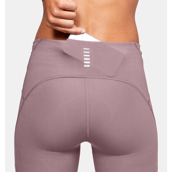 Under Armour compression UA Fly Fast Embossed Tights heat gear M light pink EUC - Picture 2 of 11